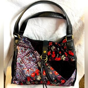 NWOT Edleman Black & Purple Purse